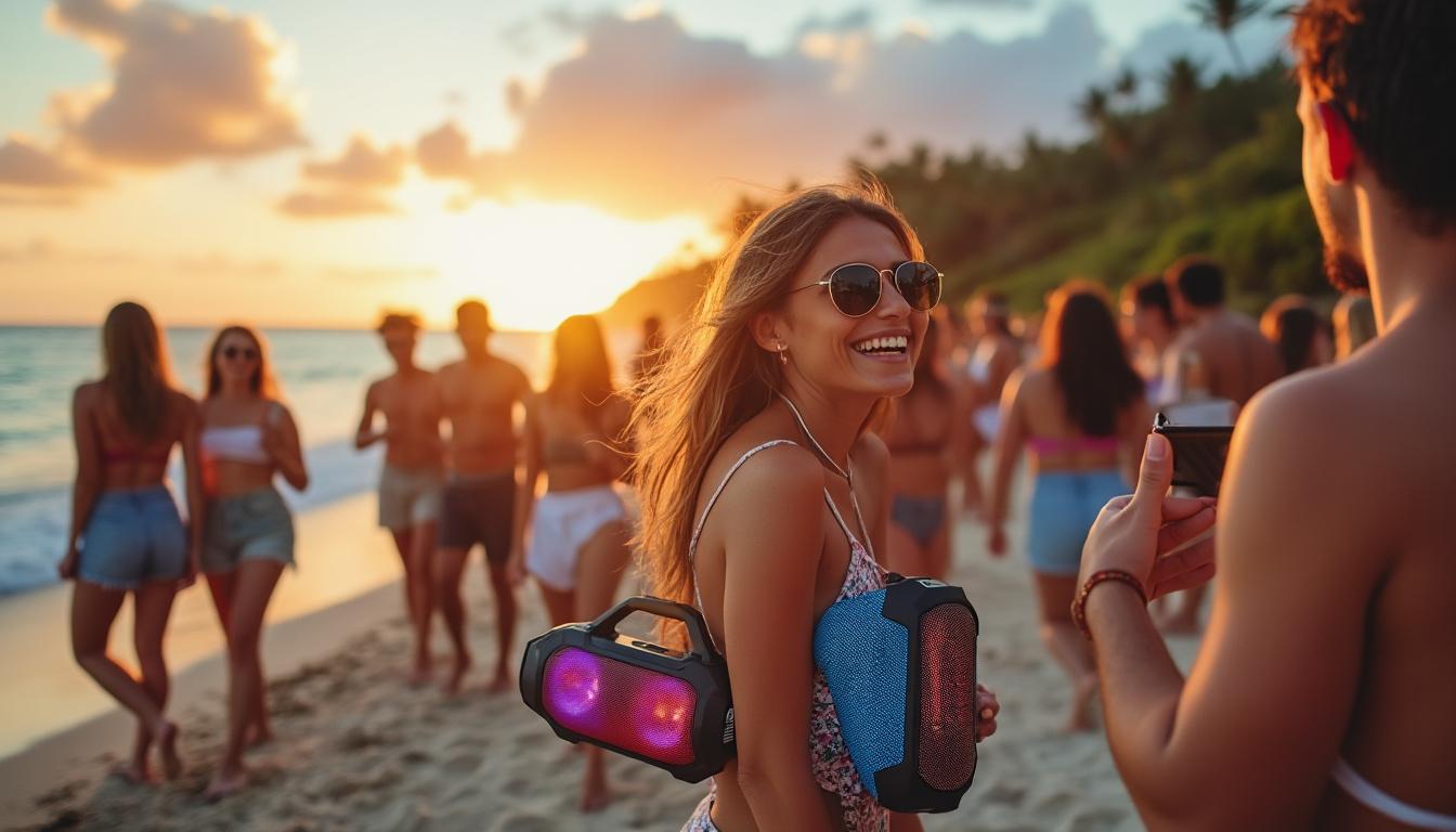 découvrez notre comparatif des meilleures enceintes bluetooth pour animer vos soirées estivales : autonomie, qualité sonore et connectivité au rendez-vous pour profiter pleinement de l'été !