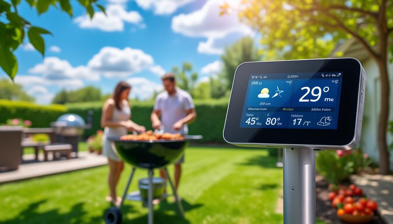 découvrez notre sélection des meilleures stations météo connectées pour anticiper la météo de vos barbecues et profiter de moments conviviaux en toute tranquillité !